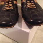 Cole Haan Nike Air Black & Gold Leather Mens Sz 8.5M