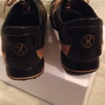 Cole Haan Nike Air Black & Gold Leather Mens Sz 8.5M