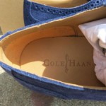 NEW Cole Haan Lunargrand Wingtip Blazer Blue Black Suede Oxford Shoes Size 10.5