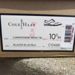 NEW Cole Haan Lunargrand Wingtip Blazer Blue Black Suede Oxford Shoes Size 10.5