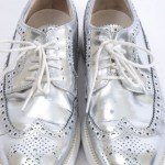 Cole Haan Lunargrand Long Wing C12443 silver 9.5 leather oxford shoe $198 HBM235