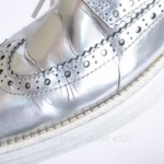 Cole Haan Lunargrand Long Wing C12443 silver 9.5 leather oxford shoe $198 HBM235