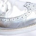 Cole Haan Lunargrand Long Wing C12443 silver 9.5 leather oxford shoe $198 HBM235