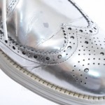 Cole Haan Lunargrand Long Wing C12443 silver 9.5 leather oxford shoe $198 HBM235