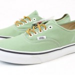 Vans Mens Authentic Brushed Twill Shoes Mint Green White 10 NWT