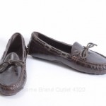 Cole Haan Gunnison Croc C05921 brown 9 leather driver loafer shoe $148 HBM245