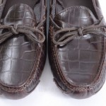 Cole Haan Gunnison Croc C05921 brown 9 leather driver loafer shoe $148 HBM245