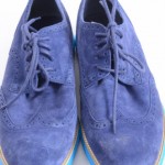 Cole Haan Lunargrand C11096 navy blue 11 suede wingtip oxford shoe $198 HBM238