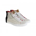 Diesel Mens D-Zippy Black  Leather & Textile High Top Sneakers Shoes