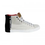 Diesel Mens D-Zippy Black  Leather & Textile High Top Sneakers Shoes
