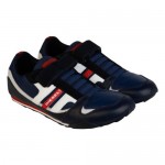 Diesel Mens Gunner On Blue  Leather Velcro Strap Sneakers Shoes