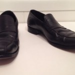 Hugo Boss Mens Black Calf Leather Loafers Bicycle Toe Shoes Sz 8.5