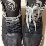 Diesel Men’s I’m Pression Gray/White Hightop Sneakers W/Gradient Laces Size 9.5