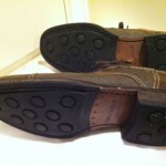Cole Haan Distressed Brown Leather Cap Toe Oxfords, Size 8M. Nice!