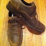 Cole Haan Distressed Brown Leather Cap Toe Oxfords, Size 8M. Nice!