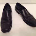 Hugo Boss Mens Black Calf Leather Loafers Bicycle Toe Shoes Sz 8.5
