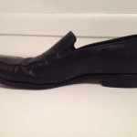 Hugo Boss Mens Black Calf Leather Loafers Bicycle Toe Shoes Sz 8.5