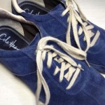 Cole Haan Navy Blue Suede Shoes Lace Up Casual Oxfords Mens Size 10B