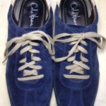 Cole Haan Navy Blue Suede Shoes Lace Up Casual Oxfords Mens Size 10B