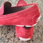 new red suede Hugo Boss mocassin/loafer Shoes sz. 9 (UK 8)