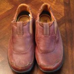Mens Timberland Brown leather shoes lined with Pigskin leather size 9 1/2