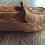 Hugo Boss 9.5 Brown Suede  Moc Toe Driver Slip On Casual Loafer Shoe