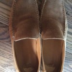 Hugo Boss 9.5 Brown Suede  Moc Toe Driver Slip On Casual Loafer Shoe
