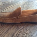 Hugo Boss 9.5 Brown Suede  Moc Toe Driver Slip On Casual Loafer Shoe