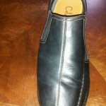 MEN’S COLE HAAN SLIP ON — LEATHER DARK BROWN SHOES SZ. 7.5 M