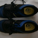 DIESEL Mens MATTHEW Blue Suede Leather Trainers Sneakers Size 10