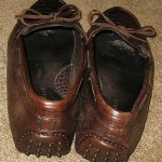 Mens Cole Haan Brown All Leather Croc Print Driving Moccasins sz 11 D