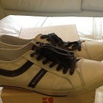 Hugo Boss Orange White and Blue Sneakers – size 9