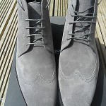 brand new mens HUGO BOSS clelior grey leather boots UK11/EU45/US12 rrp£199