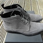 brand new mens HUGO BOSS clelior grey leather boots UK11/EU45/US12 rrp£199