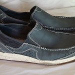 LNWOT $128 Clarks Loafer-13-Blue w suede SLIP ON Driver Boat STORE DISPLAY Shoe