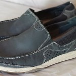 LNWOT $128 Clarks Loafer-13-Blue w suede SLIP ON Driver Boat STORE DISPLAY Shoe