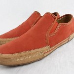COLE HAAN Mens Size 10 Casual Sneaker Shoe Orange Suede Slip On