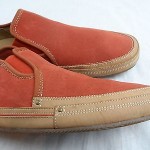 COLE HAAN Mens Size 10 Casual Sneaker Shoe Orange Suede Slip On