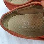 COLE HAAN Mens Size 10 Casual Sneaker Shoe Orange Suede Slip On