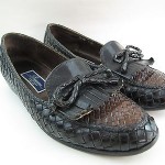 Bragano by Cole Haan Black /Brown Woven Leather Loafers Men’s Size 9.5 M
