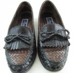 Bragano by Cole Haan Black /Brown Woven Leather Loafers Men’s Size 9.5 M