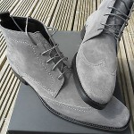 brand new mens HUGO BOSS clelior grey leather boots UK11/EU45/US12 rrp£199