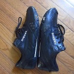 Diesel EPENINE Men’s Black Leather Fashion Sneakers, SSN: S08-01-CT Size