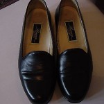 Bragano Cole Haan size 8M Men Black Leather Tuxedo loafers, shoe -Bologna Italy