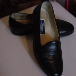 Bragano Cole Haan size 8M Men Black Leather Tuxedo loafers, shoe -Bologna Italy
