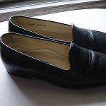 Bragano Cole Haan size 8M Men Black Leather Tuxedo loafers, shoe -Bologna Italy