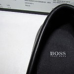 HUGO BOSS BLACK DRIVING MOCCASINS SHOES WITH BOX SZ 7.5 Mint Condition