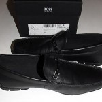 HUGO BOSS BLACK DRIVING MOCCASINS SHOES WITH BOX SZ 7.5 Mint Condition