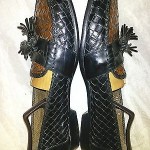 Bragano by Cole Haan Black /Brown Woven Leather Tassel Loafers Men’s Size 10 M