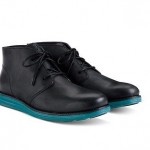 NIB Cole Haan LUNARGRAND Leather Chukka Sz 11.5 M  Black /Pendant Teal C11721